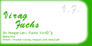 virag fuchs business card